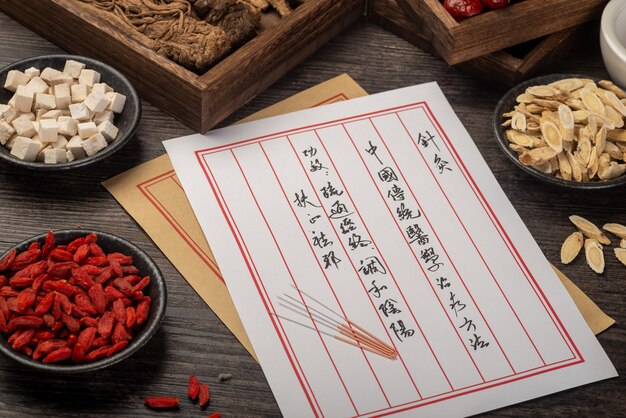 Foto la acupuntura es una medicina tradicional china