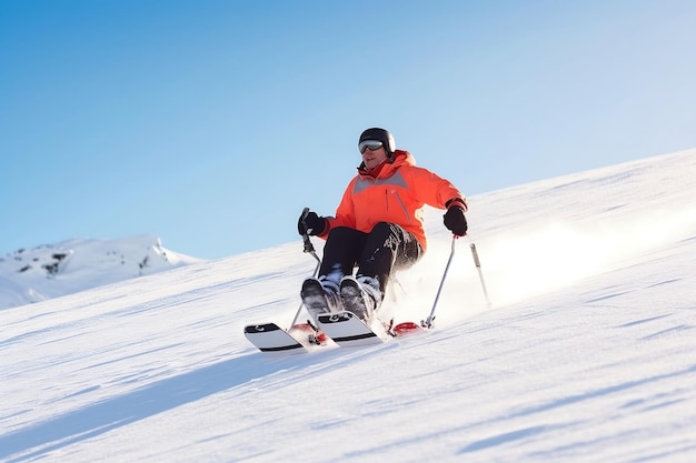 Adaptives Skifahren auf Schnee mit generativer KI für Rollstühle