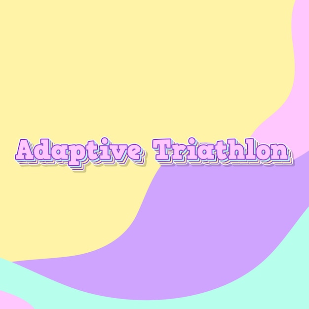 Foto adaptivetriathlon tipografia 3d design texto bonito palavra foto de fundo legal jpg