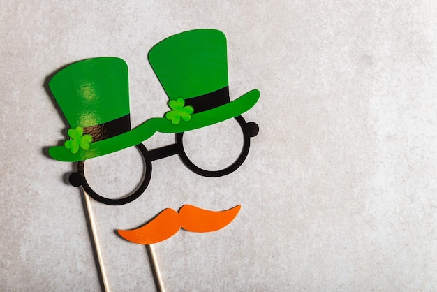 Adereços de cabine de foto diferente para festa de St Patricks Day