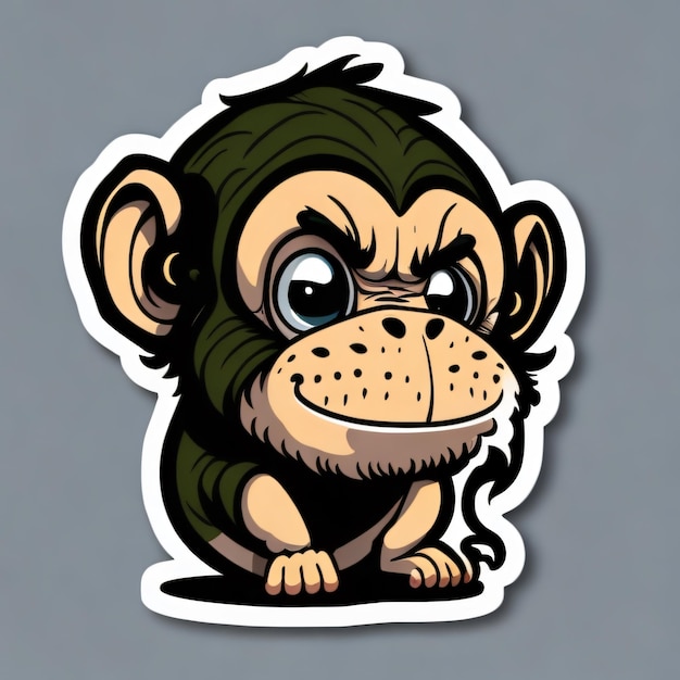 Adesivo Chimpanzé Fofo 6