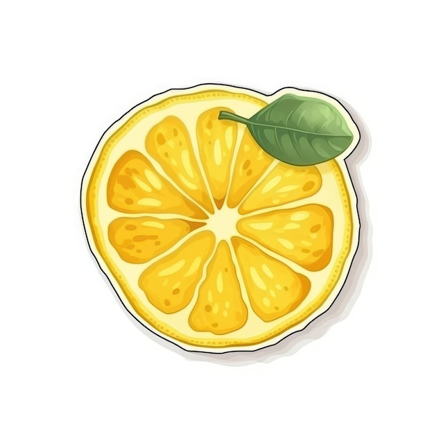 Foto adesivo de limão isolado ai gerado