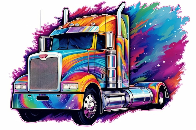 adesivo do logotipo da American Classic Truck isolado em branco