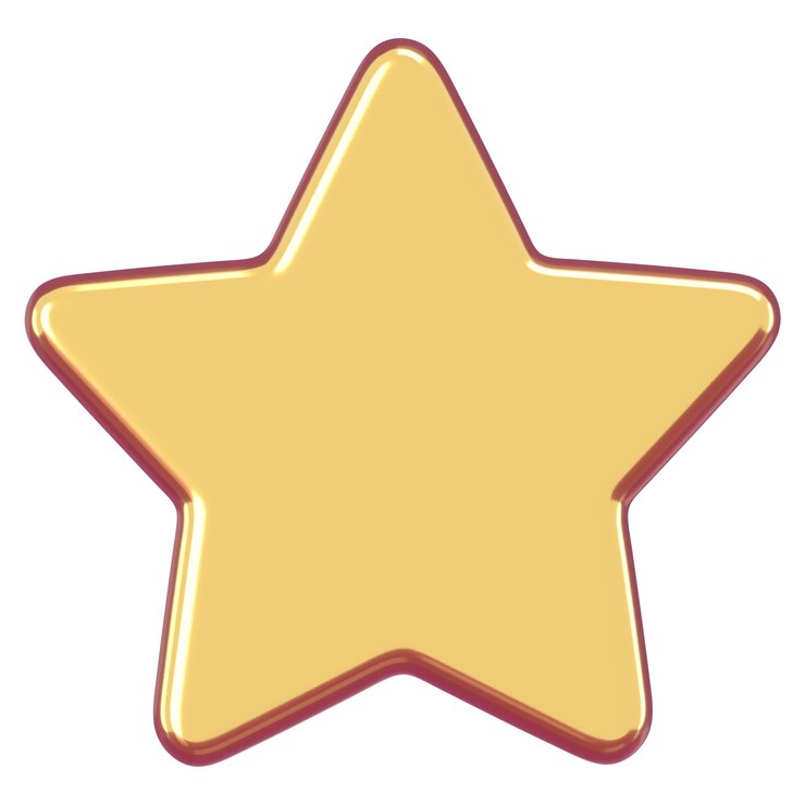 Foto adesivo em forma de estrela png 3d de fundo transparente