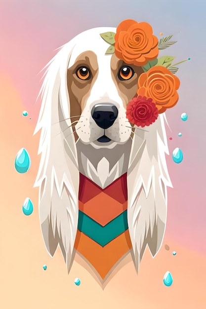 ADESIVO ilustração de uma linda cabeça de Basset Hound