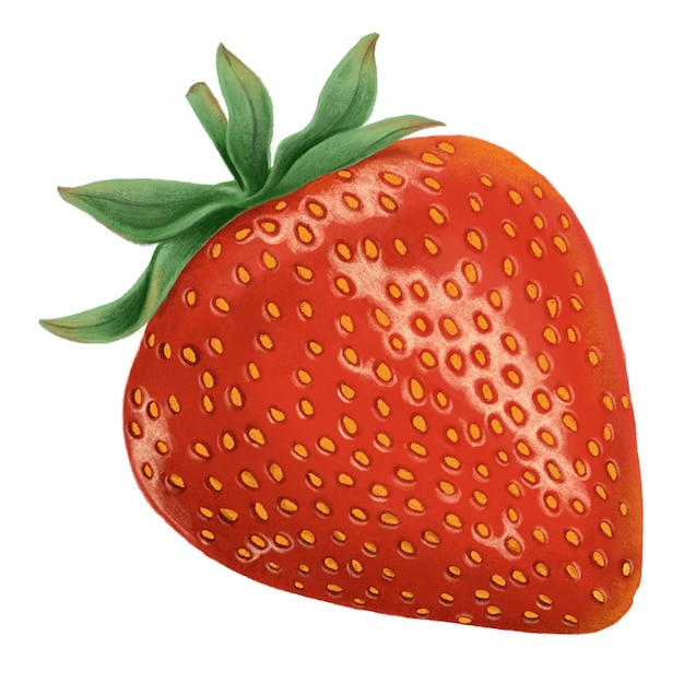 adesivo png de fruta de morango fundo transparente