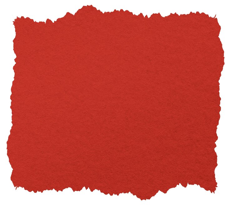 Foto adesivo png de papel vermelho com textura rasgada em fundo transparente