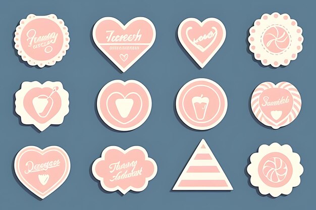 Foto adesivos de clipart de cupcake