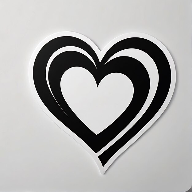 Foto adesivos de desenho animado de coração 3d adesivo com coração
