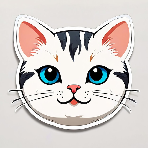 Foto adesivos de desenho animado de gato bonito 3d gatos de desenho ilustrado adesivos adesivos para crianças adesivos bonitos