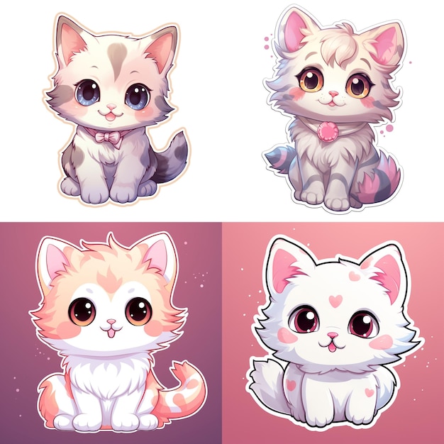 adesivos de gato bonitos