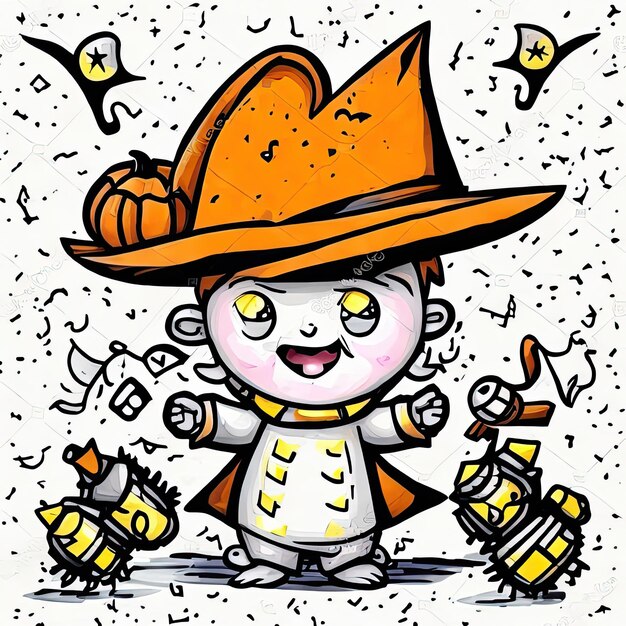 Adesivos de Halloween gerados por IA