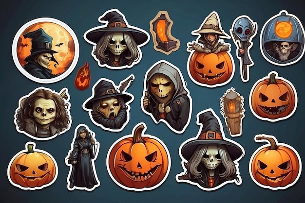 adesivos de Halloween