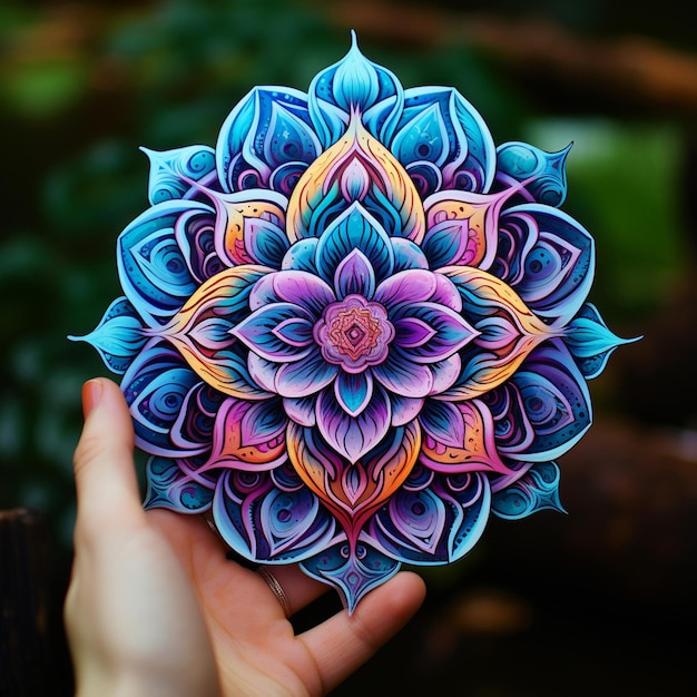 Foto adesivos de mandala complexos e delicados