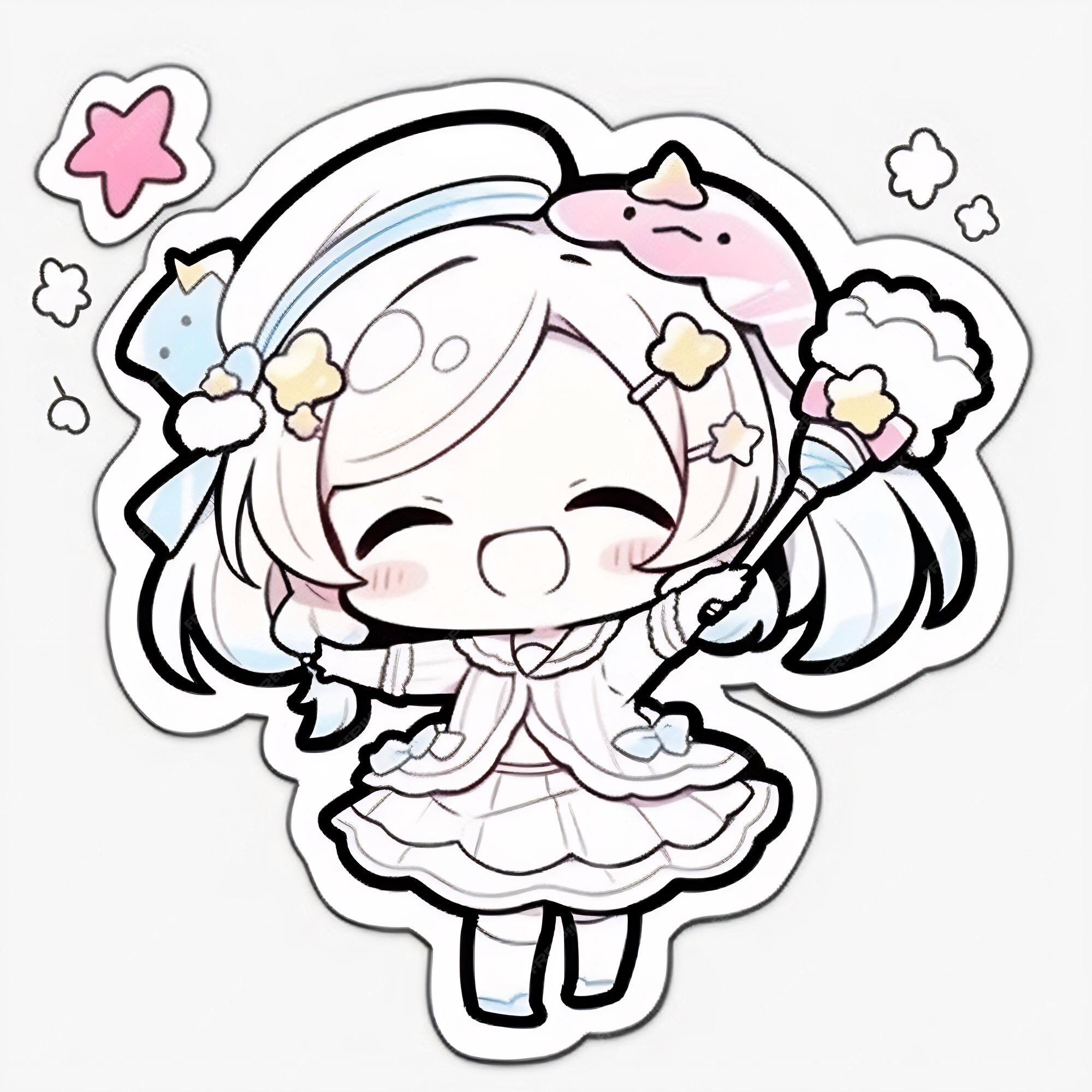 Kawaii Menina Professora Loira Png Fofa Chibi - Desenho De Boneca