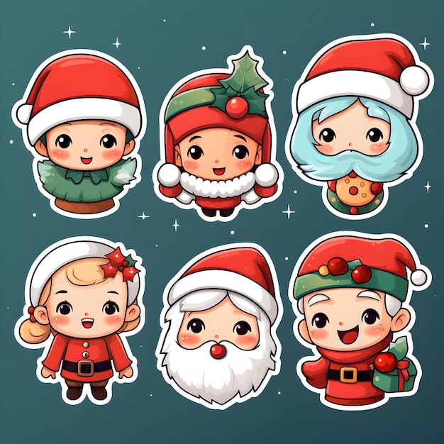 adesivos do Papai Noel