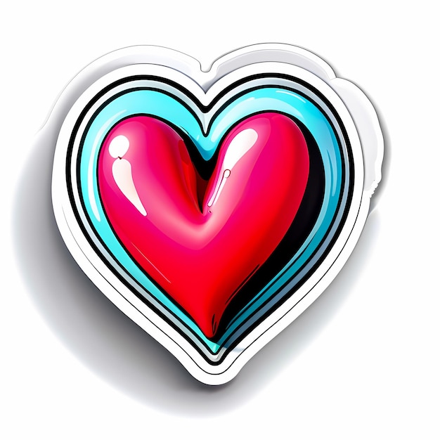 adesivos em forma de coração 3d abstratos corações com diferentes desenhos estilo de forma de coração