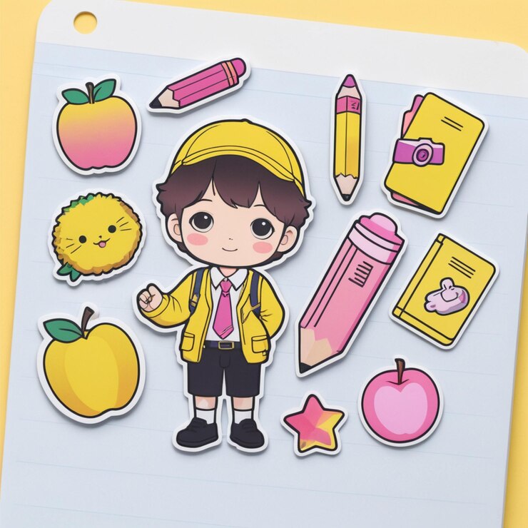 Foto el adhesivo de anime chibi es lindo