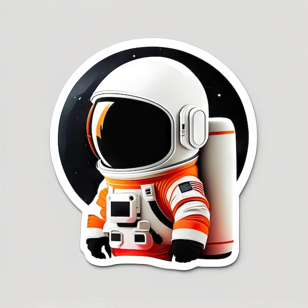 Foto adhesivo de astronauta minimalista