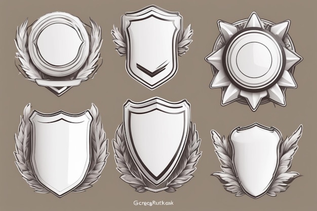 Adhesivo de bandera blanca vectorial