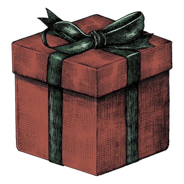 Adhesivo de dibujo de regalo rojo Png