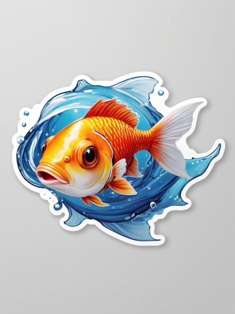 Adhesivo de diseño de camiseta de pescado