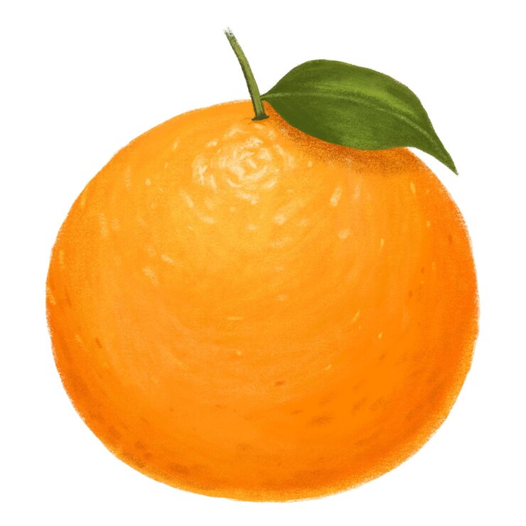 Adhesivo de fruta naranja png comida saludable fondo transparente