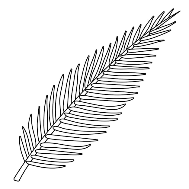 Adhesivo de garabateo png de hoja ilustración en blanco y negro fondo transparente
