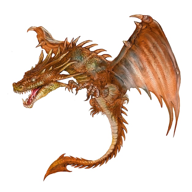 Adhesivo de ilustración png del dragón fondo transparente