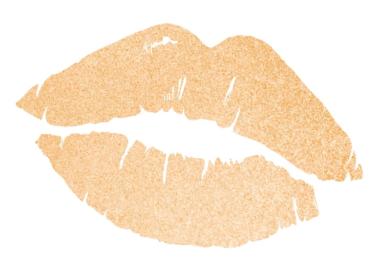 Foto adhesivo de lápiz labial brillante de oro png de fondo transparente