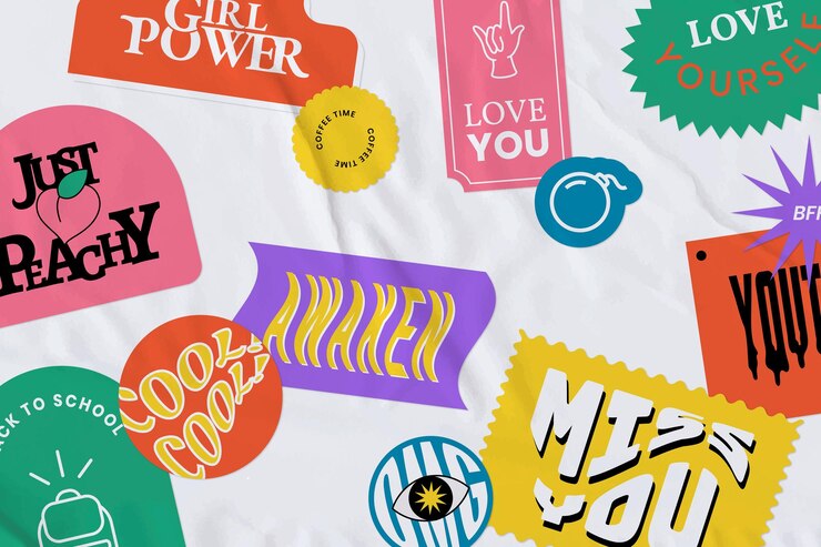Adhesivo de palabras vintage con textura de papel de fondo png