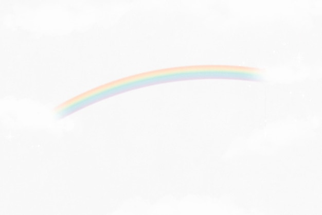 Adhesivo png arco iris ilustración linda fondo transparente