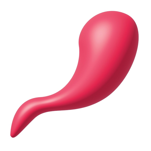 Adhesivo png de forma fluida rosada con representación gráfica 3D de fondo transparente