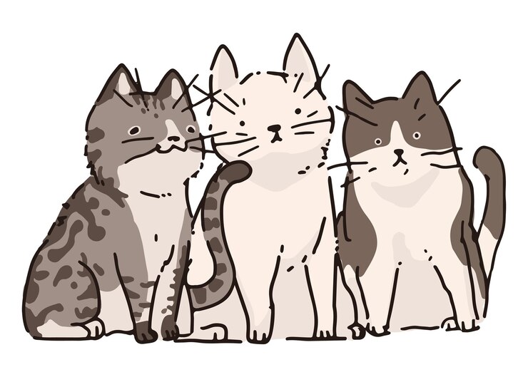 Adhesivo Png de gangues de gatos con fondo transparente