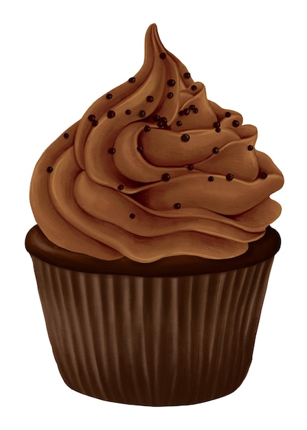 Adhesivo de postre png de pastel de chocolate con fondo transparente
