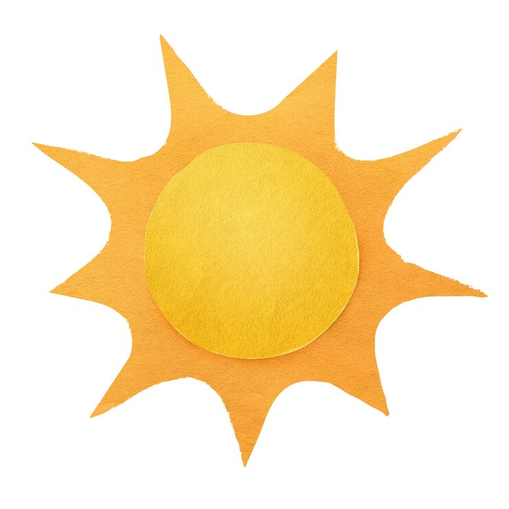 Adhesivo solar Png elemento de collage lindo en un fondo transparente