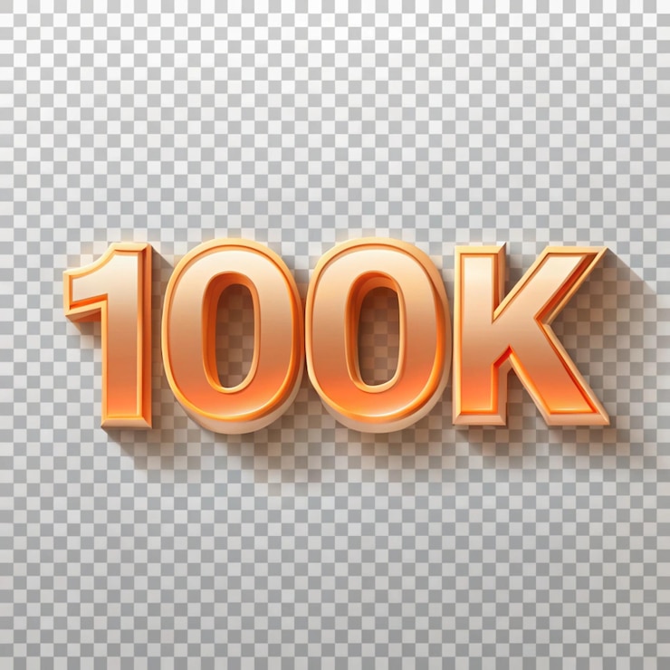 Foto adhesivo vectorial de 100k en fondo transparente
