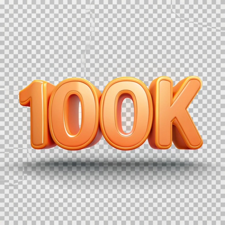 Foto adhesivo vectorial de 100k en fondo transparente