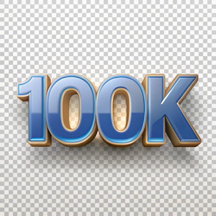 Foto adhesivo vectorial de 100k en fondo transparente