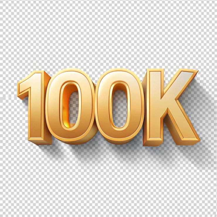 Foto adhesivo vectorial de 100k en fondo transparente
