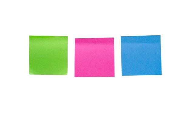 Adhesivos de colores en blanco