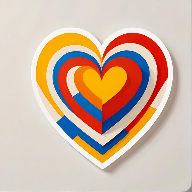 Foto adhesivos de dibujos animados con corazón 3d adhesivo con corazón