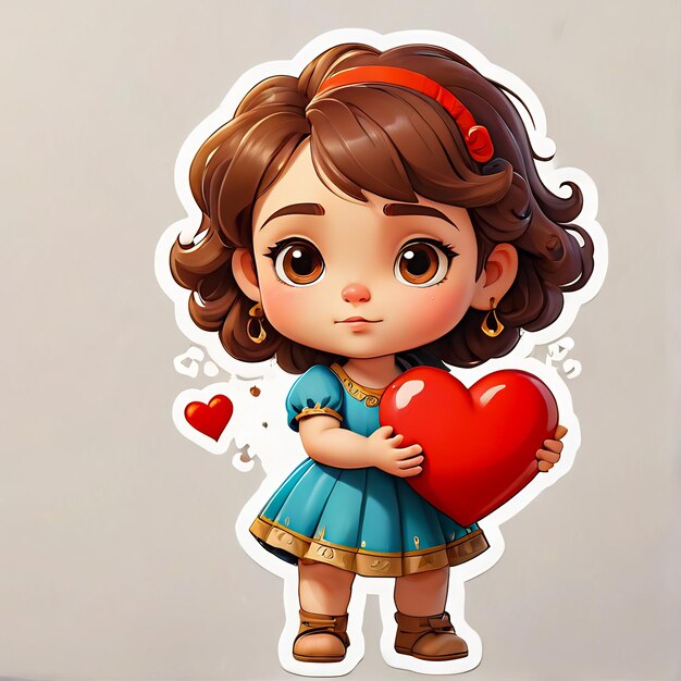 Foto adhesivos de dibujos animados con corazón 3d adhesivo con corazón