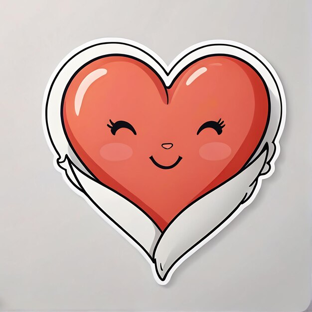 Adhesivos de dibujos animados con corazón 3D adhesivo con corazón