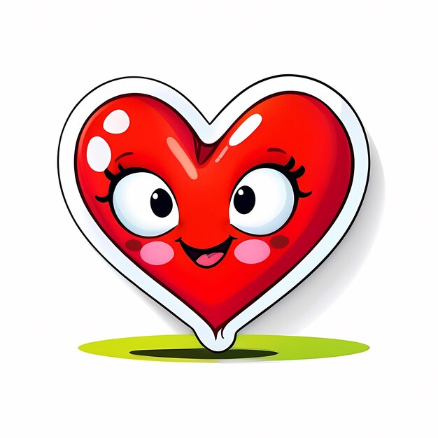 Foto adhesivos en forma de corazón corazones 3d con diferentes diseños adhesivos de estilo de dibujos animados de forma de corazón