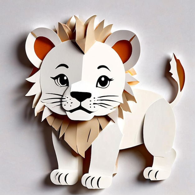 Adhesivos de león dibujos animados de león 3D adhesivos de ilustración de dibujo animado de león para niños adhesivos bonitos