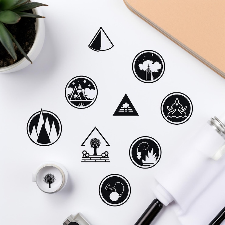 Foto adhesivos minimalistas y elegantes en blanco y negro