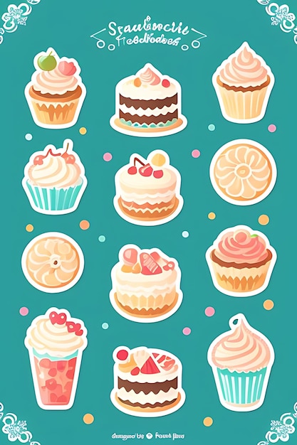 Foto adhesivos para pasteles de pastel