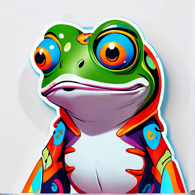 Adhesivos de ranas bonitas dibujos animados 3d Ranas de dibujos ilustrados adhesivos adhesivos para niños adhesivos bonitos