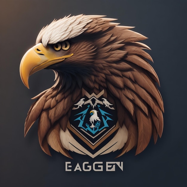 Adler einfaches Maskottchen-Logo-Design